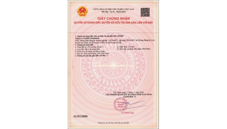 ĐẤT NỀN DRAGON EDEN – KHU CÔNG NGHIỆP TÂN ĐÔ, BẾN LỨC – CƠ HỘI ĐẦU TƯ GIÁ TỐT 2026