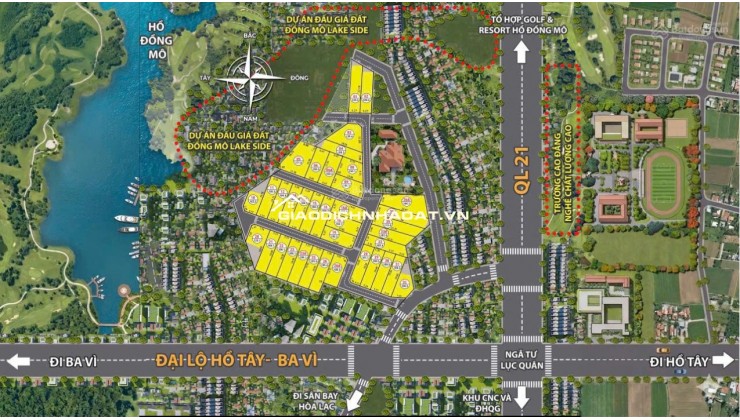 Chính chủ gửi bán lô đất thuộc làn 2 Quốc Lộ 21 mở rộng - tại Đoài Phương chỉ 30 tr/m2