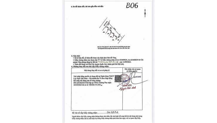 Chính Chủ Bán đất Liền Kề  tái định cư Bắc Phú Cát/ Hòa Lạc  101.7m2 đất fun thổ cư. 4.x tỷ , lh 0966329691