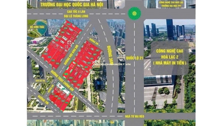 Chính Chủ Bán đất Liền Kề : 101.7m2 đất fun thổ cư . Thôn 7 Phú Cát / Hòa Lạc/ Hà Nội, lh 0966329691