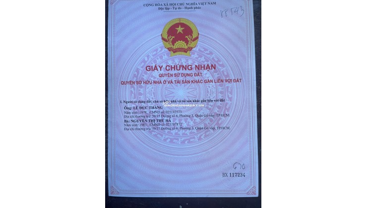 BÁN NHÀ CHÍNH CHỦ: NHỎ, ĐẸP, CHẮC CHẮN, HẺM THÔNG - RỘNG, KDC THÂN THIỆN. LH:0989051114.