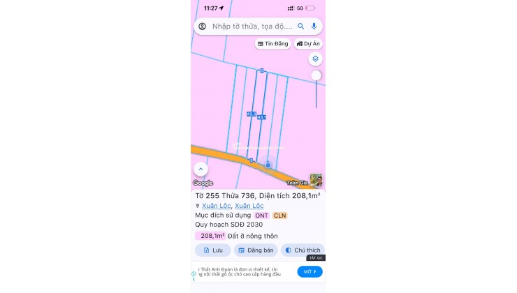CHÍNH CHỦ CẦN BÁN ĐÁT NÈN VỊ TRÍ ĐẸP - PHÁP LÝ RỔ RÀNG - GIÁ ĐẦU TƯ