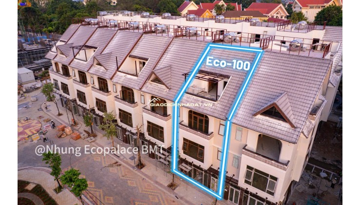  Bán shophouse Ecopalace ĐakLak 2 mặt tiền trục chính dự án, đối diện công viên, 5 tầng, 368m², giá hơn 18 tỷ