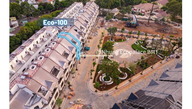  Bán shophouse Ecopalace ĐakLak 2 mặt tiền trục chính dự án, đối diện công viên, 5 tầng, 368m², giá hơn 18 tỷ