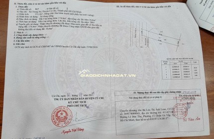 Bán đất MT Đường Trung An, Củ Chi, 211m2, gần sông Sài Gòn mát mẻ