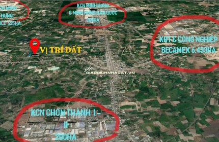 Đất đẹp xây nhà xung quanh đầy đủ tiện ích ngay trung tâm Chơn Thành