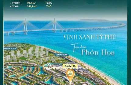 BÁN NHÀ TẠI VINHOMES GREEN PARADISE CẦN GIỜ DT: 5X15=75M2 SHR CHỈ 11,9 TỶ. LH:0916666313.