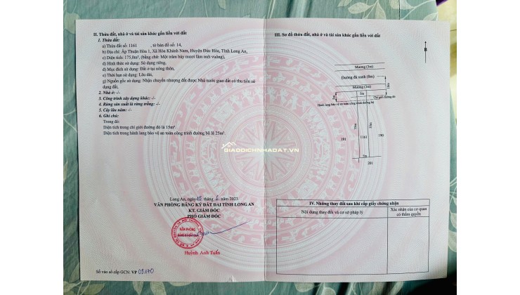 CHÍNH CHỦ CẦN BÁN LÔ ĐẤT FULL THỔ CƯ 175m2 ĐẦU TƯ SINH LỜI