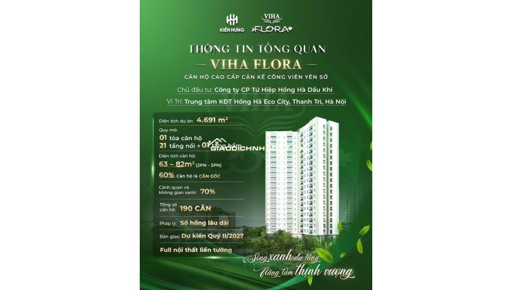 căn hộ 2PN giá tốt - Hồng Hà Eco City - Quỹ hàng CĐT - HTLS 18 tháng