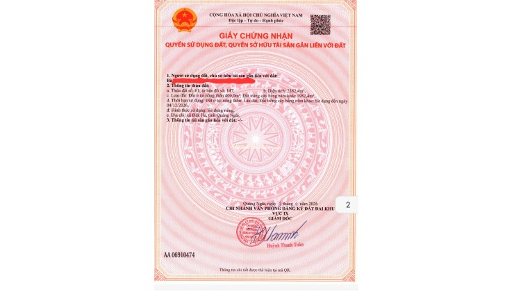  KÈO THƠM ĐẦU TƯ/CÁ NHÂN -  2.400M2 ĐẤT THỔ CƯ - CƠ HỘI PHÂN LÔ SINH LỜI KHỦNG 