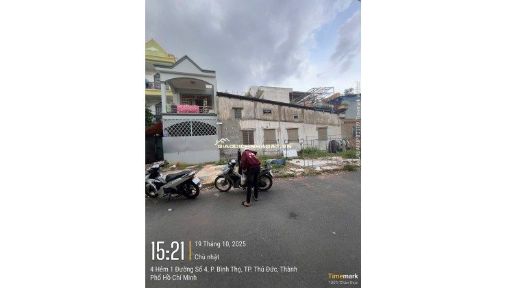 BÁN ĐẤT PHƯỜNG THỦ ĐỨC MỚI. DT 66,5 M2 THỔ CƯ – SẴN SỔ HỒNG - 6.6 TỶ. LH:0944649344.