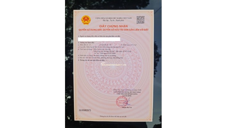 BÁN ĐẤT THỔ CƯ BÌNH LONG – BÌNH PHƯỚC