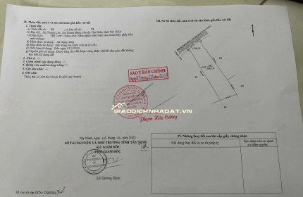 ht Cần bán nhanh 2,5 tỷ đất tại Thạnh Lộc Tân Biên tỉnh Tây Ninh