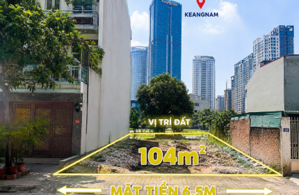 BÁN ĐẤT CẦU GIẤY – PHÂN LÔ VIP – CẠNH KEANGNAM 104m² – MẶT TIỀN KHỦNG_GIÁ ĐẦU TƯ 390tr/m