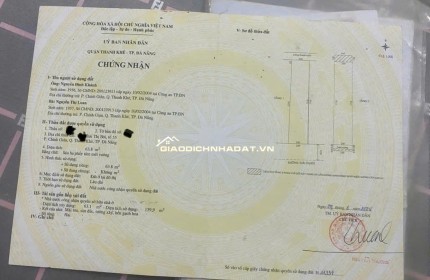 BÁN NHÀ TẠI THANH KHÊ, ĐÀ NẴNG DT 63,8M2 - SHR - CHỈ 7.5 TỶ. LH:0935218919.