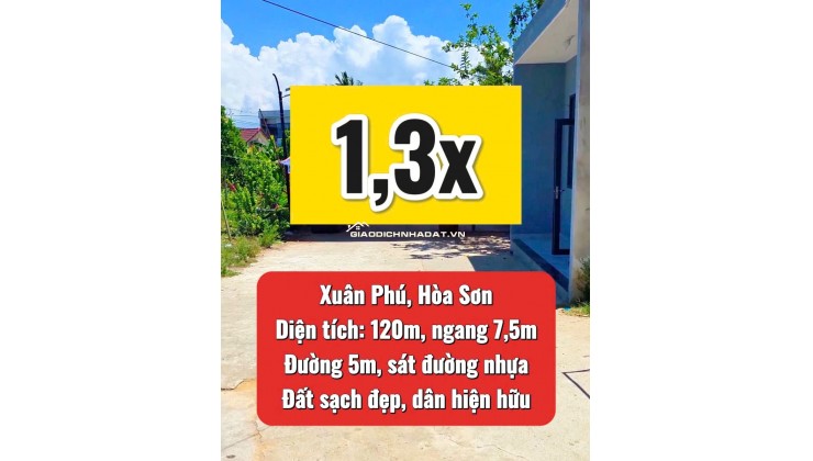 1,380 CÓ TL/120m SÁT ĐƯỜNG NHỰA, TRƯỜNG CẤP 1