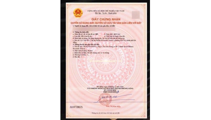 CĂN HỘ CAO CẤP VIEW BIỂN MỸ KHÊ CHO THUÊ DÒNG TIỀN CHỈ TỪ 2 TỶ 450. LH:0356815890