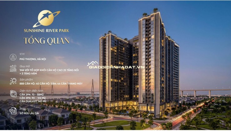 SUNSHINE RIVER PARK  0931711838– GIÁ TRUNG BÌNH CHỈ 145 TRIỆU/M² TẠI LÕI TÂY HỒ TÂY