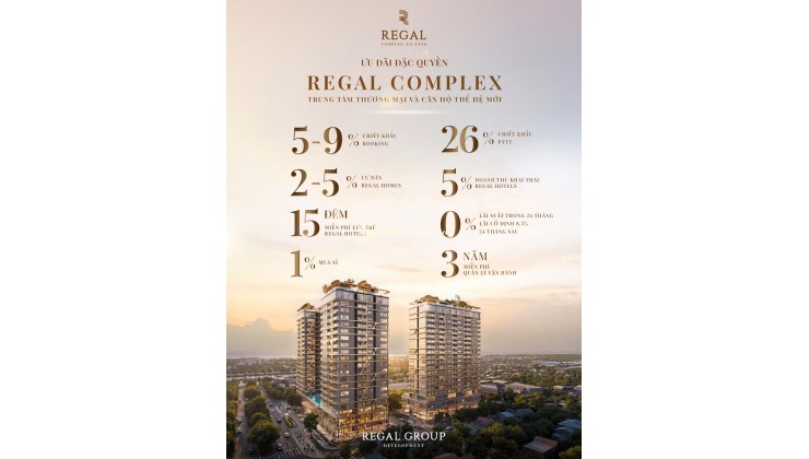 Cơ hội sở hữu căn hội view sông ngắm biển tại Regal Complex Đà Nẵng