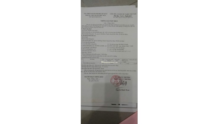 BÁN NHÀ TẠI TRỊNH THỊ DỐI - 57.5M2 CCVB CHỈ 1TỶ370. LH:0865189350.