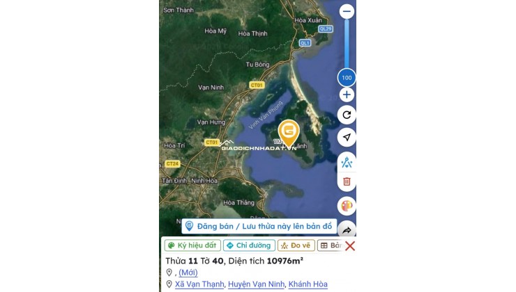SIÊU PHẨM ĐẤT MẶT BIỂN VỊNH VÂN PHONG – ĐẢO HÒN LỚN, KHÁNH HÒA. LH:0899899799.