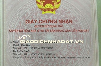 Bán đất tại Mỹ Hoà 3, Hóc Môn, 13 tỷ, 164m2, mặt tiền 10m, ngõ 6m