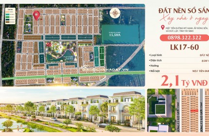 Chính chủ cần bán đất đẹp 85m²,  full thổ cư, đường 15m, chỉ cần thanh toán trước 380 triệu - Đức Hòa, Long An