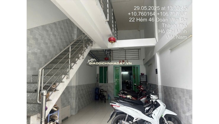 Bán nhà 414/28/9 Đoàn Văn Bơ, P.Khánh Hội, TPHCM. 99m2 SHR chỉ 9.8 tỷ. Lh: 0917873287