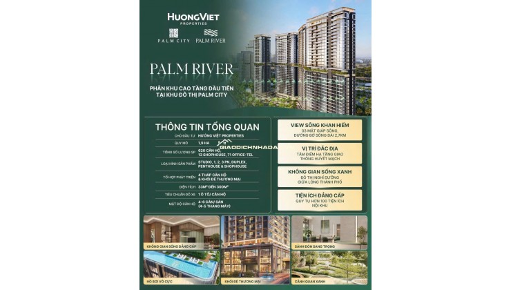 PALM RIVER - PALM CITY - Khu đô thị ven sông tại Nam Rạch Chiếc, liền kề Trung tâm Tài chính Quốc tế Thủ Thiêm
