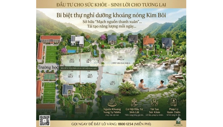  BÁN ĐẤT KHOÁNG NÓNG NGHỈ DƯỠNG