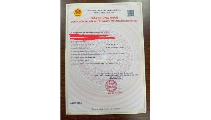 Bán nhà 1 trệt 1 lầu 162/98 Nguyễn Duy Cung, P12, Quận Gò Vấp