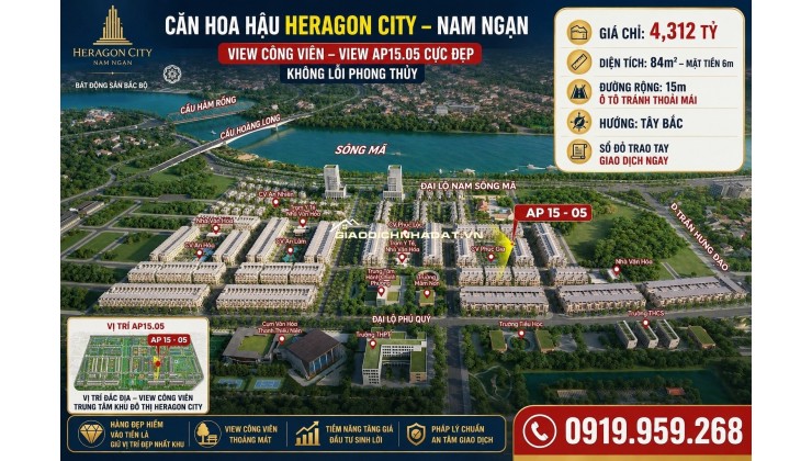 HERAGON CITY – NAM NGẠN. GIÁ ĐỢT 1. ĐẤT NỘI ĐÔ CUỐI CÙNG.