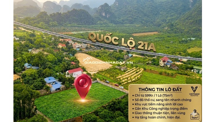 hơn 400 TRIỆU sở hữu ngay lô đất gần KCN Thanh Hà quy mô 282ha