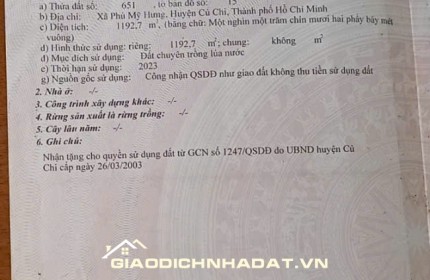GIẢM GIÁ BÁN GẤP ĐẤT PHÚ MỸ HƯNG, CỦ CHI, TỪ 2.5 TỶ CHỈ CÒN 2.1 TỶ. LH:0918091655.