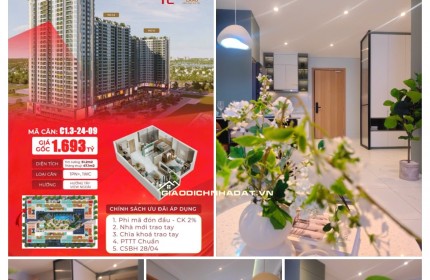 Bán căn hộ 1pn+ 51.2m2 view thành phố cực thoáng liền kề Vành Đai 3 4km