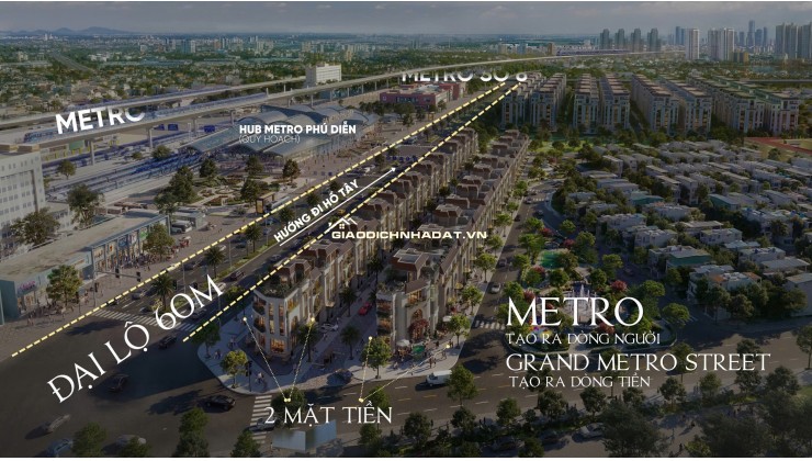 Mở bán nhà phố 2 mặt tiền trung tâm Mỹ Đình Grand Street