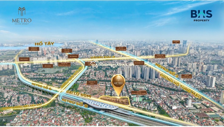 Mở bán nhà phố 2 mặt tiền trung tâm Mỹ Đình, Metro Grand Street