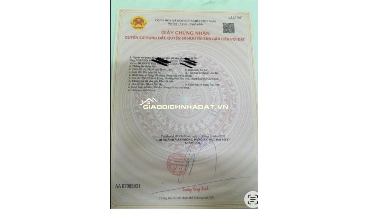 Bán nhà 1 trệt 1 lửng 3 lầu 596/22 Bình Long Q. Tân Phú cũ