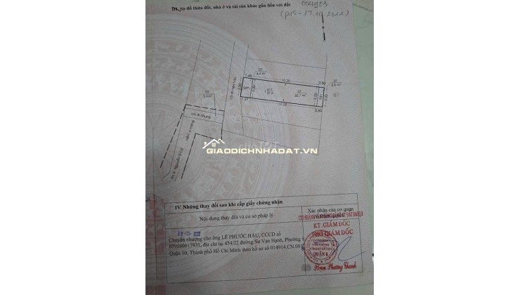 Bán nhà hẻm 1 trệt 1 lầu 2/12 Nguyễn Sĩ Cố P15 Quận 8