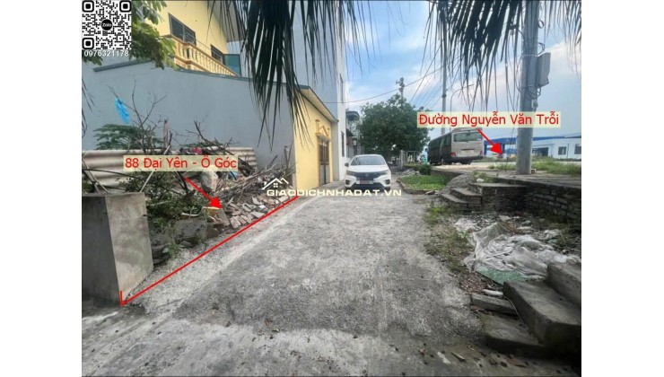 Bán đất mặt đường Nguyễn Anh Trỗi, Chương Mỹ lô góc, ô tô vào nhà, 88m2 chỉ 6.x tỷ