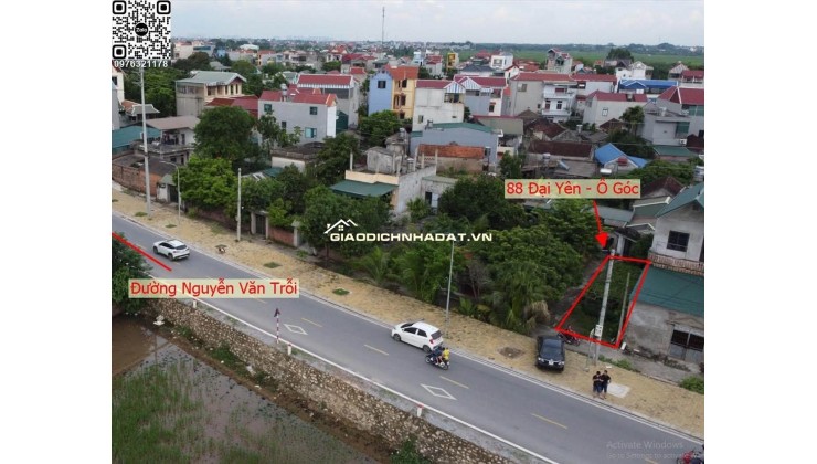 Bán đất mặt đường Nguyễn Anh Trỗi, Chương Mỹ lô góc, ô tô vào nhà, 88m2 chỉ 6.x tỷ