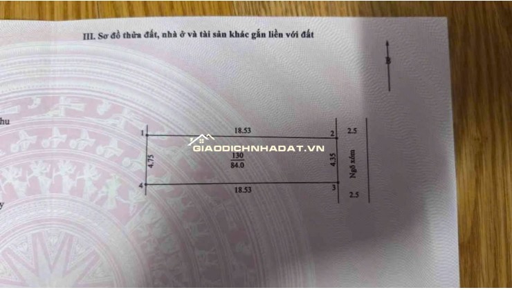 Bán đất Đại Yên Chương Mỹ 84m2 chỉ 3.6 tỷ, làn 2 TL419, xây ở hay đt tích sản.