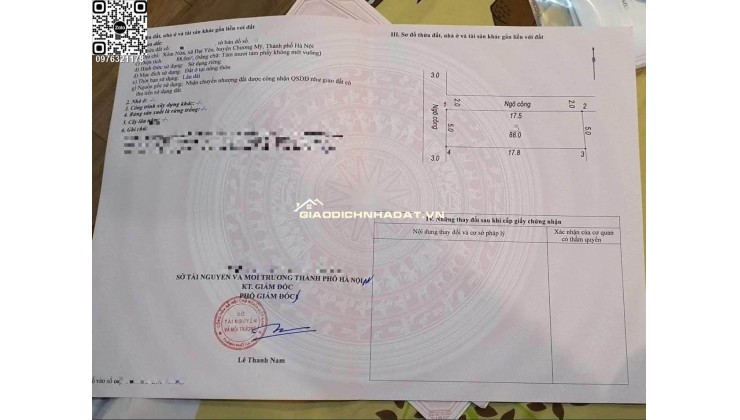 Bán đất mặt đường Nguyễn Anh Trỗi, Chương Mỹ lô góc, ô tô vào nhà, 88m2 chỉ 6.x tỷ