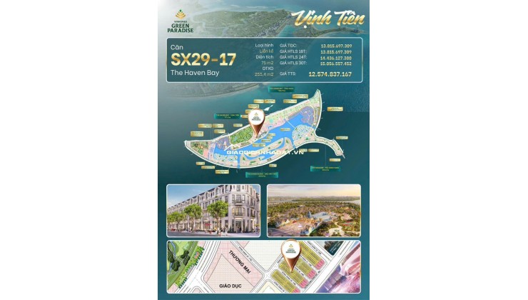 SIÊU PHẨM LIỀN KỀ SX29-17 VỊNH TIÊN – VINHOMES GREEN PARADISE