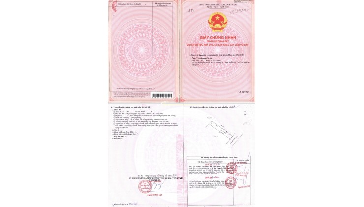 Chuyển nhượng và Bán  2 lô liền kề Mặt tiền khu trung tâm hiện hữu, mặt tiền đường Phan Đăng Lưu Phường Long Điền (2027) Bà rịa-Vũng tàu