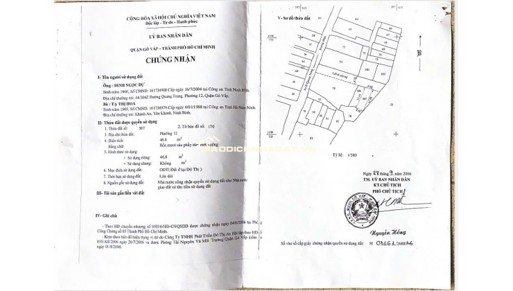 Chính chủ cần bán 2 căn nhà giá cực tốt tại Tân Bình và Gò Vấp