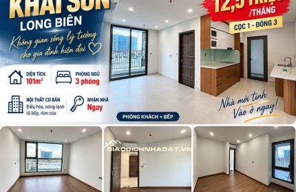  CHO THUÊ CHUNG CƯ KHAI SƠN LONG BIÊN CĂN 3 NGỦ  NHÀ MỚI TINH  101M²  12,5 TRIỆU/THÁNG