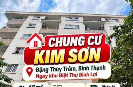 Bán CC Kim Sơn 1, Bình Lợi ,Đặng Thùy Trâm 45m2 có thang máy Sổ riêng 2.85tỷ