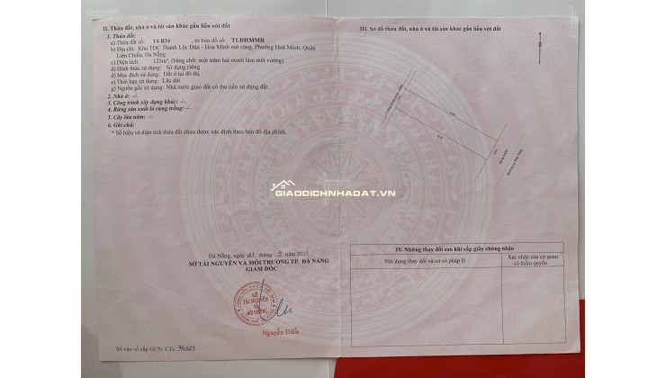 Bán đất lý thái tông, quận liên chiểu, đà nẵng cách biển 300m, - liên hệ: 0978998890 - cần tiền nên bán nhanh