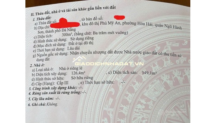 Bán biệt thự ven sông khu đô thị Phú Mỹ An, Đà Nẵng diện tích 300m², 0773218937  hồ bơi riêng, sàn 349,1m²